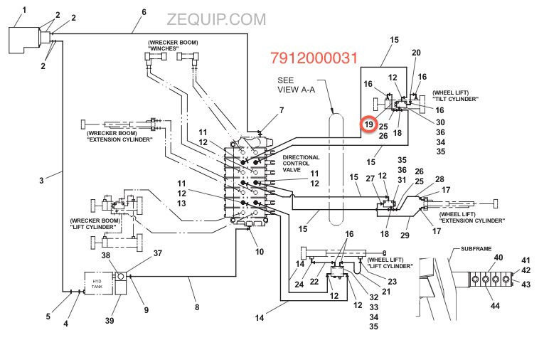 JERR-DAN TUBE ASSY 1/4in OD HYD LINE - 11in