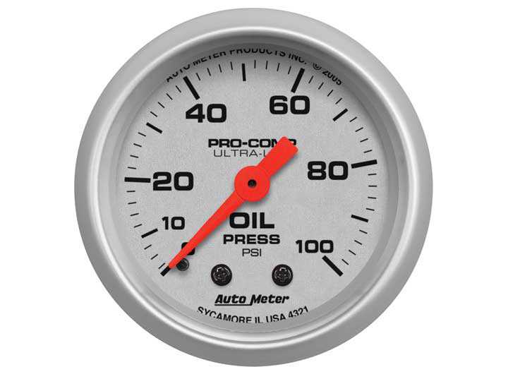 
                                        AUTO METER ENGINE OIL PRESSURE GAUGE 4321                  