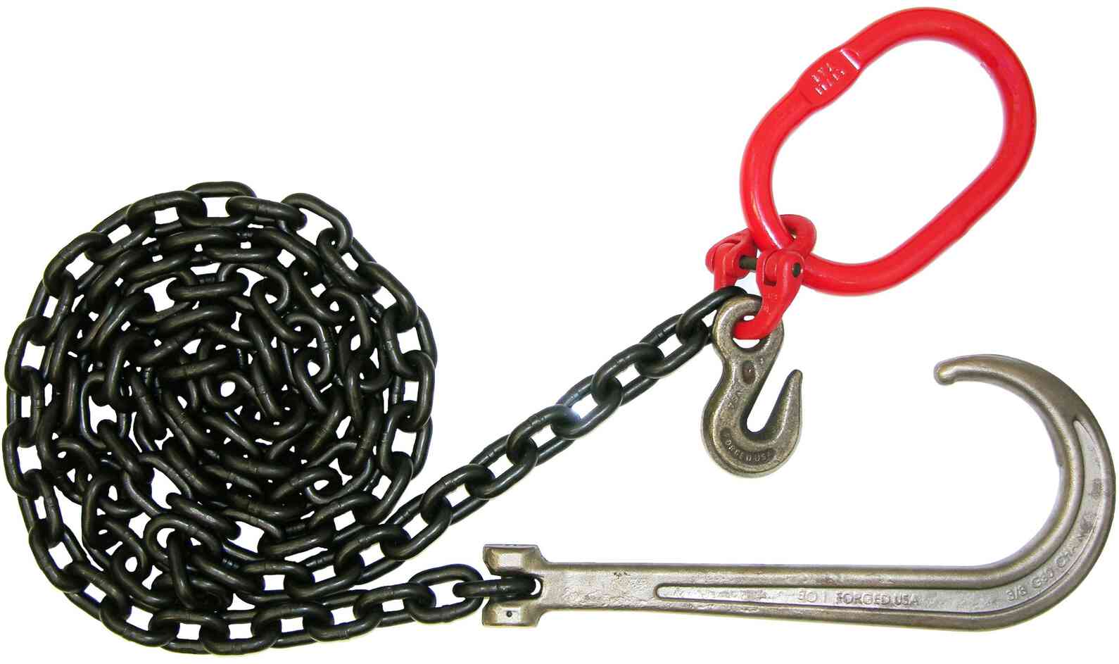 
                                        G80 3/8in 10ft CHAIN 15in J HOOKS-GRAB & MST LINK                  