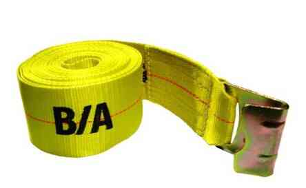 4IN x 40FT Tie Down Strap with Flat Hook One End