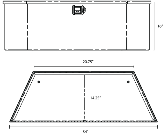 1701280 TOOL BOX DIMENSIONS