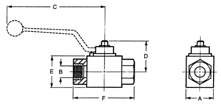 
                                        HBV3W075 BALL VALVE 3 WAY 3/4in 5000 PSI                  