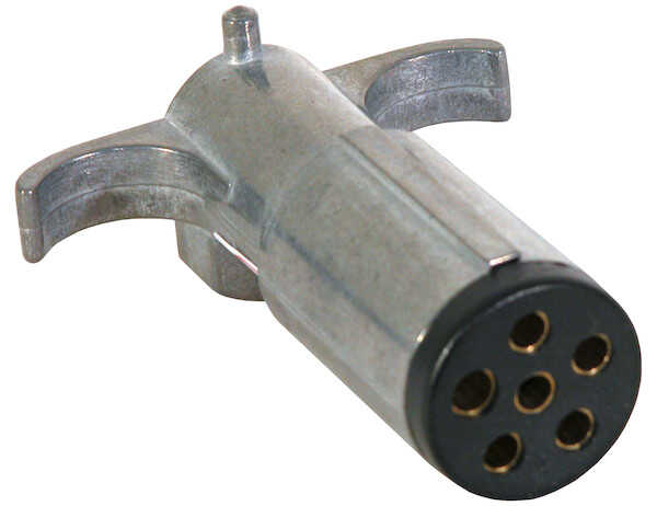 
                                        Trailer Connector Metal 6-Pin Round Trailer End                  