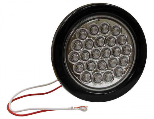 LIGHT 4in ROUND,BACK-UP 24 LED CLEAR