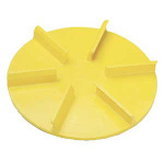 SALT SPREADER SPINNER DISC POLY 18in CW YELLOW