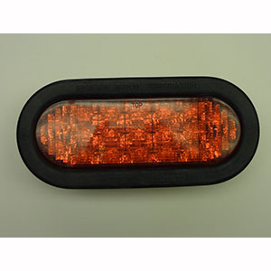 Federal Signal 6in Oval Flashing LED Light (Red)