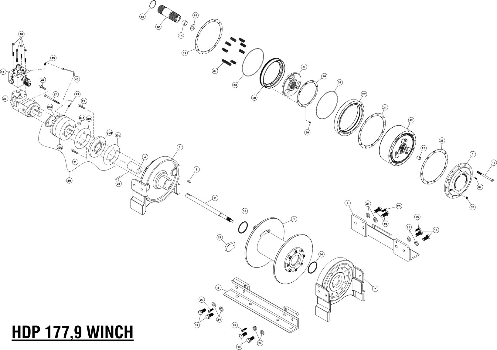 Ramsey Winch HDP-177,9 Parts Diagram