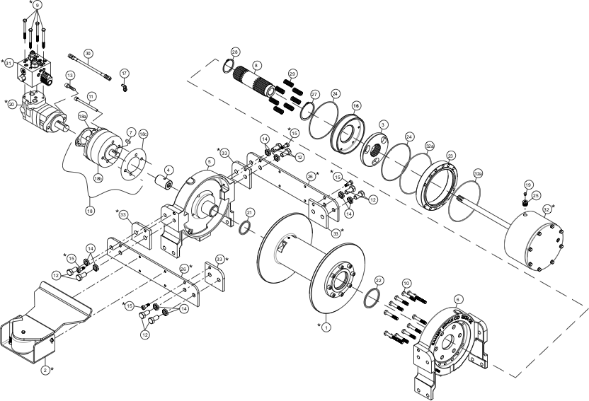 Ramsey Winch HDP-35000 Parts Diagram