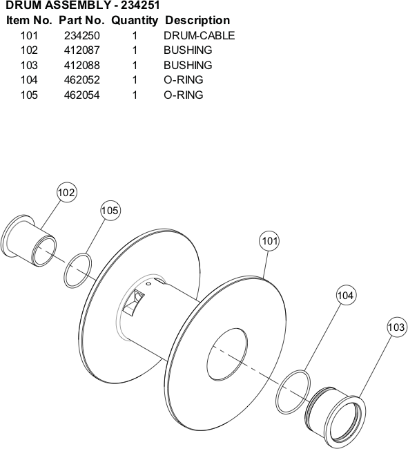 Ramsey Winch HDP-35000 Parts List