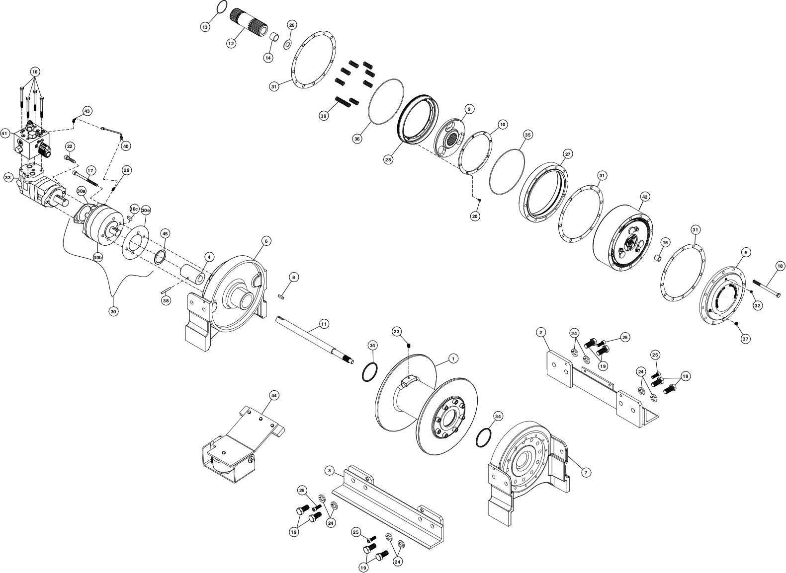 Ramsey Winch HDP-40000 Parts Diagram