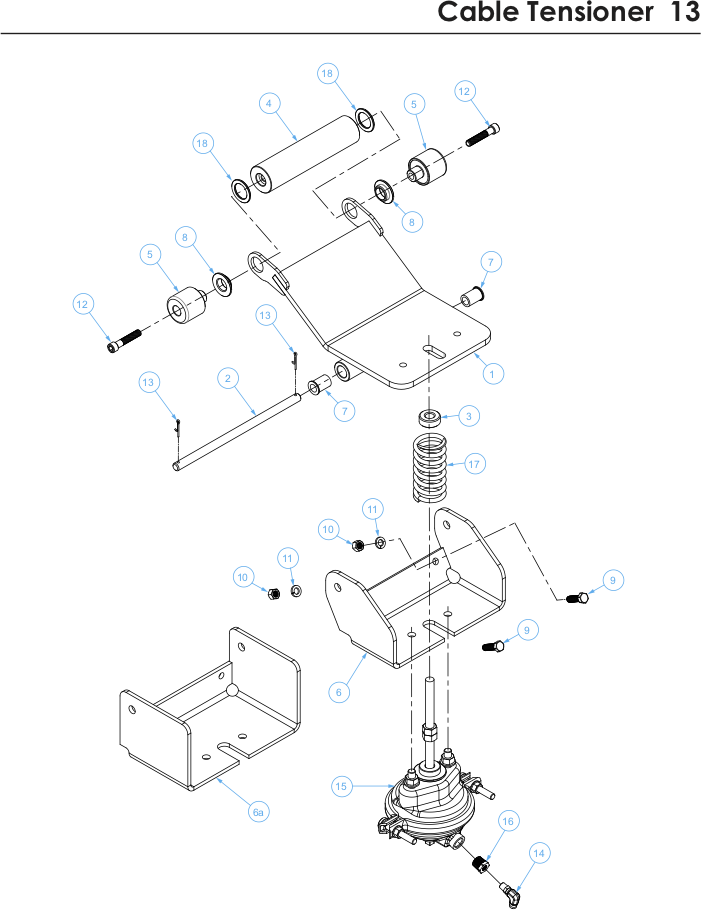 Ramsey Cable Tensioner Parts Diagram