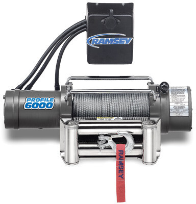 
                                        Ramsey Winch - Patriot Profile 6000 R, 12V, CE, with 12 ft. wire pendant                  