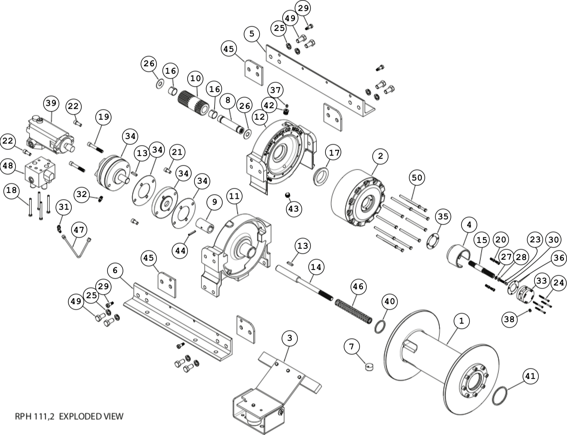 Ramsey Winch RPH-111,2 Parts Diagram