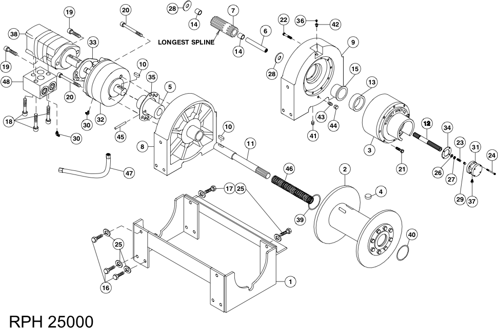 Ramsey Winch RPH-25000 Parts Diagram