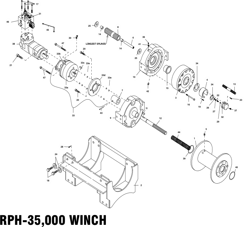 Ramsey Winch RPH-35000 Parts Diagram