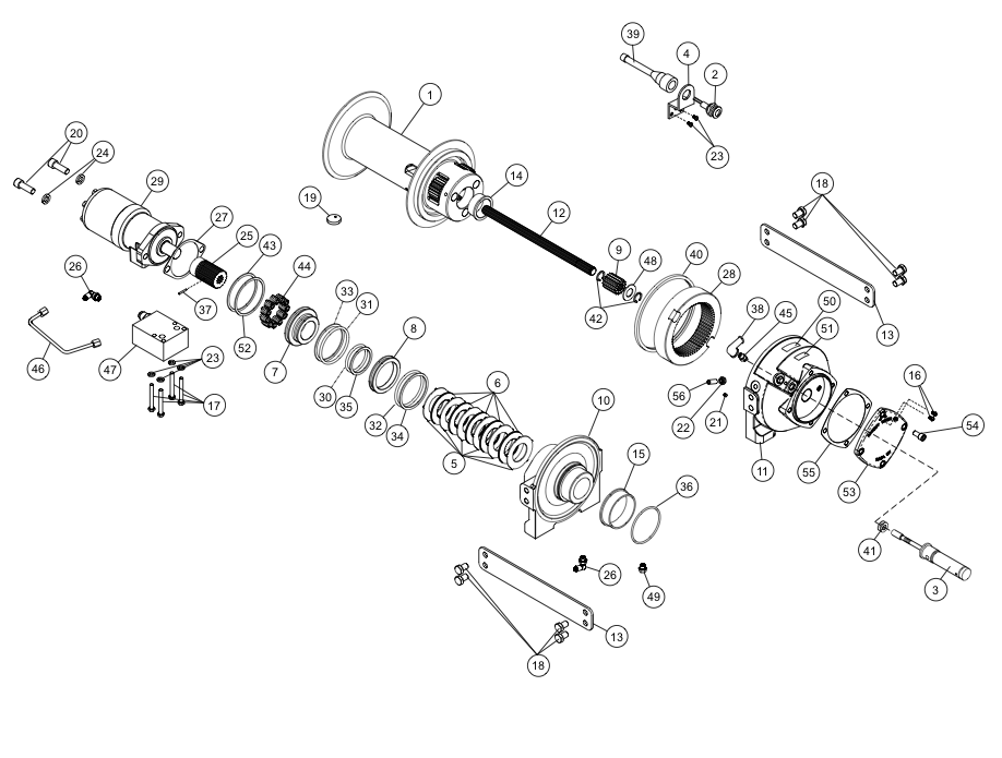 Ramsey Winch RPH 42.2 Parts Diagram - Air Shift