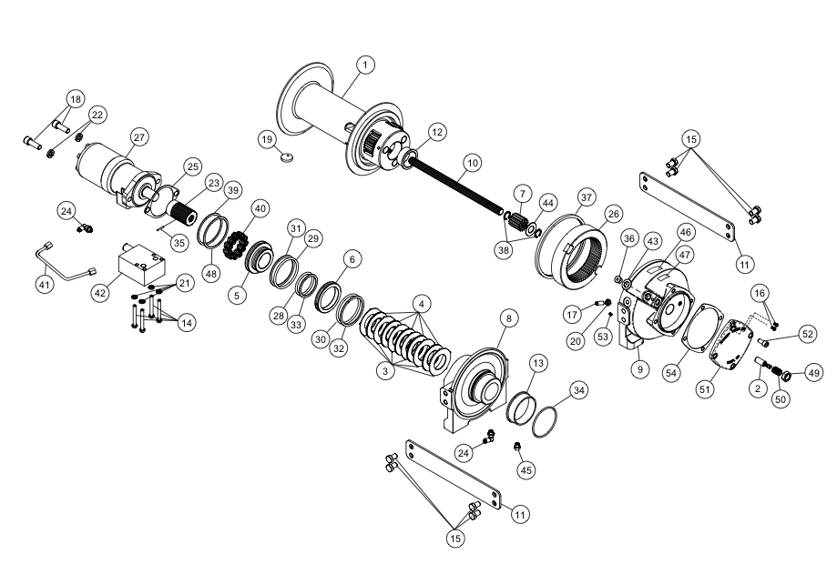 Ramsey Winch RPH 42.2 Parts Diagram - Blocked Shift