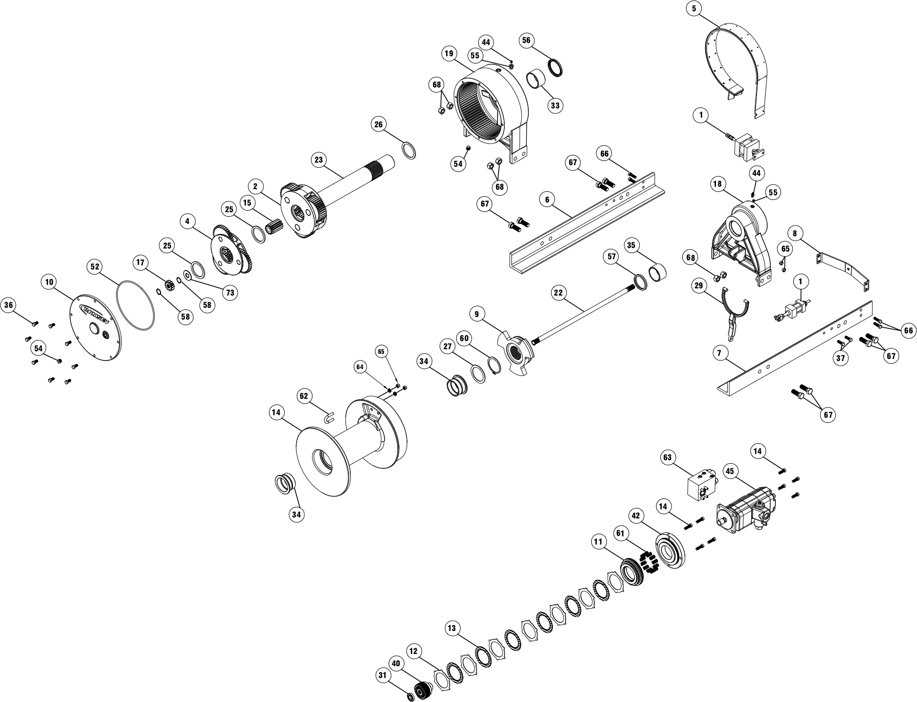 Ramsey Winch Wildcat WC 50R Parts Diagram