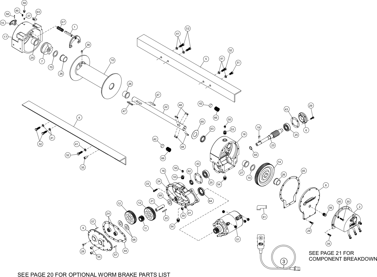 Ramsey Winch Electric DC-300 Series Parts Diagram
