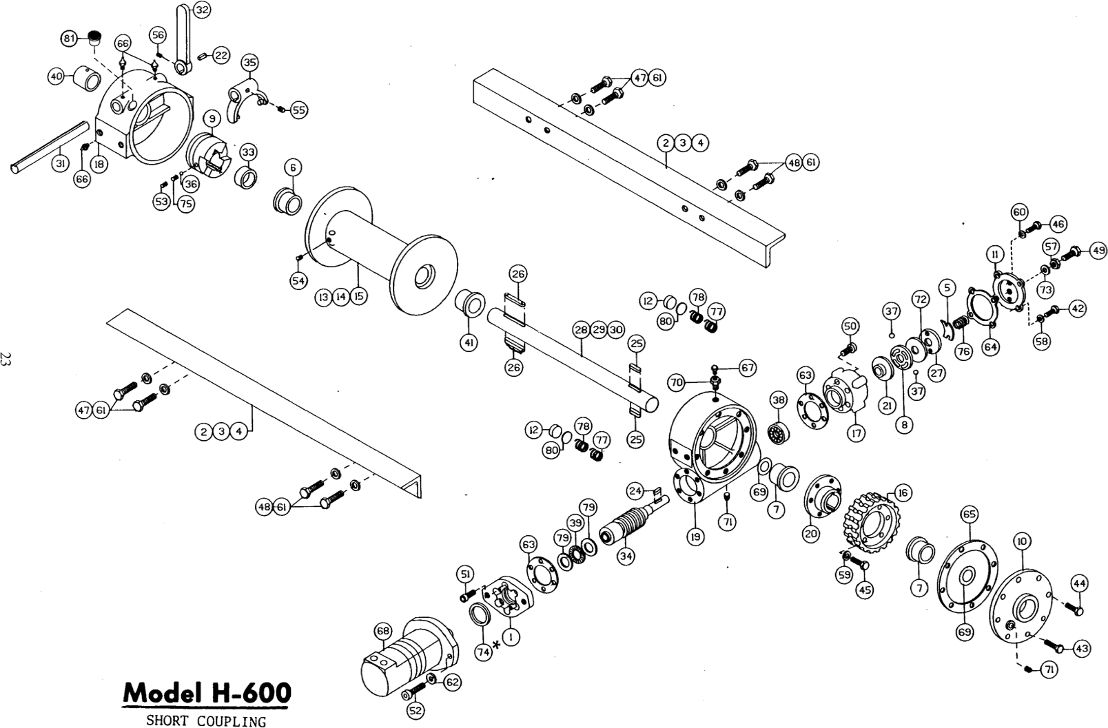 Ramsey Winch Hydraulic H-600 Series Parts Diagram