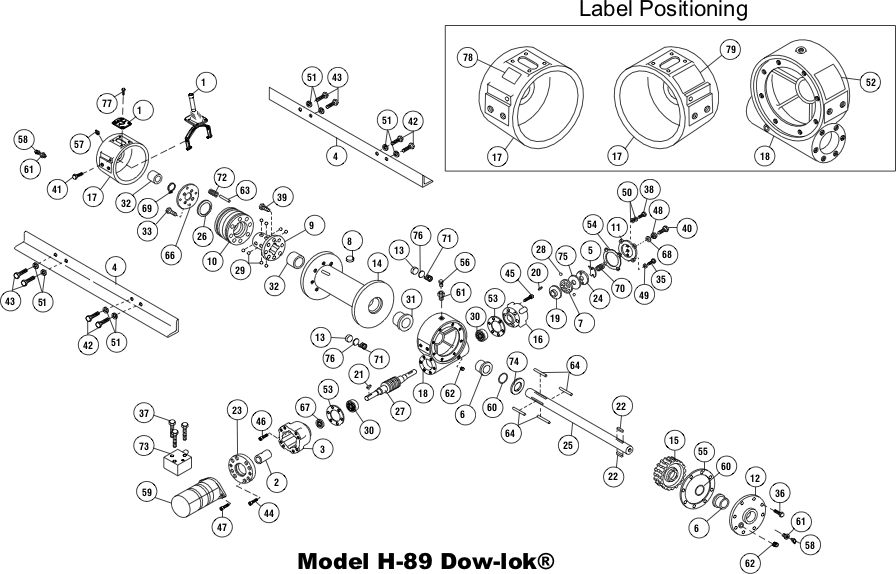 Ramsey Winch Hydraulic H-89 Parts Diagram