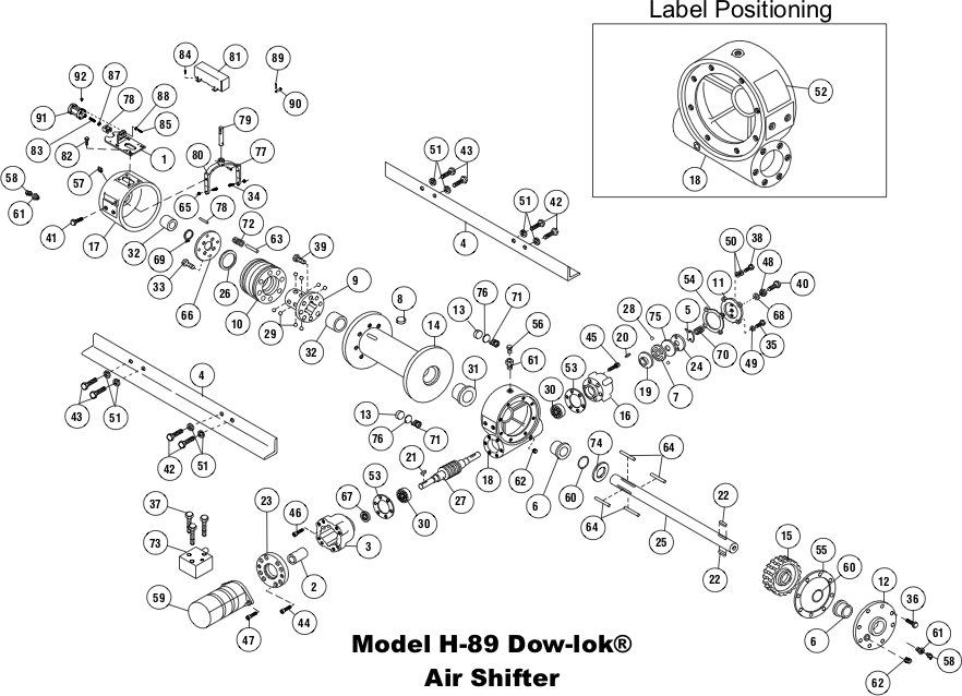 Ramsey Winch Hydraulic H-89 Parts Dow-Lok Diagram