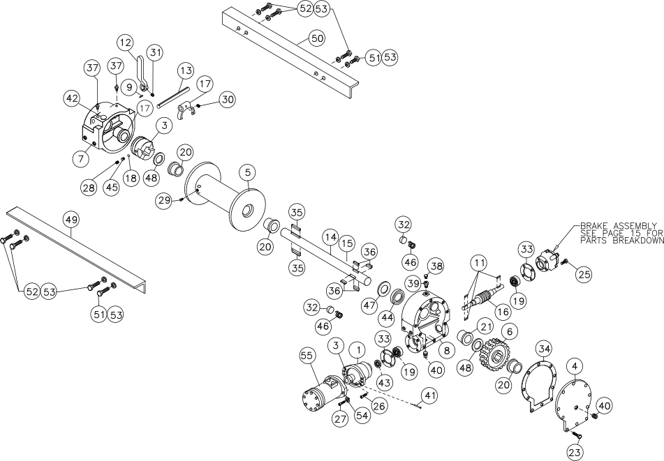 Ramsey Winch Hydraulic 350 Series Parts Diagram