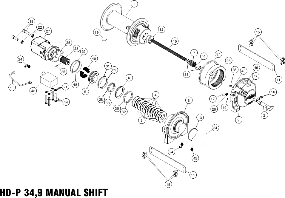 Ramsey Winch HDP 349 Parts Diagram