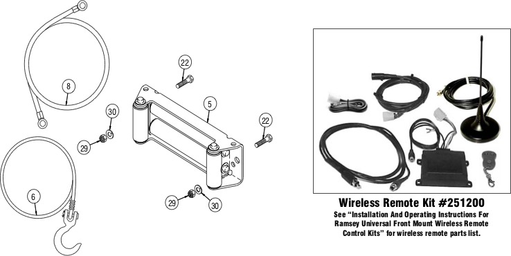 Ramsey Winch Patriot Profile 9500 UT Parts List