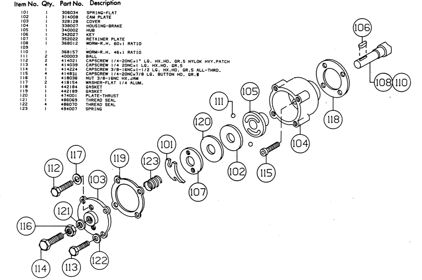 Ramsey 8000 Lb Hydraulic Winch Parts Diagram