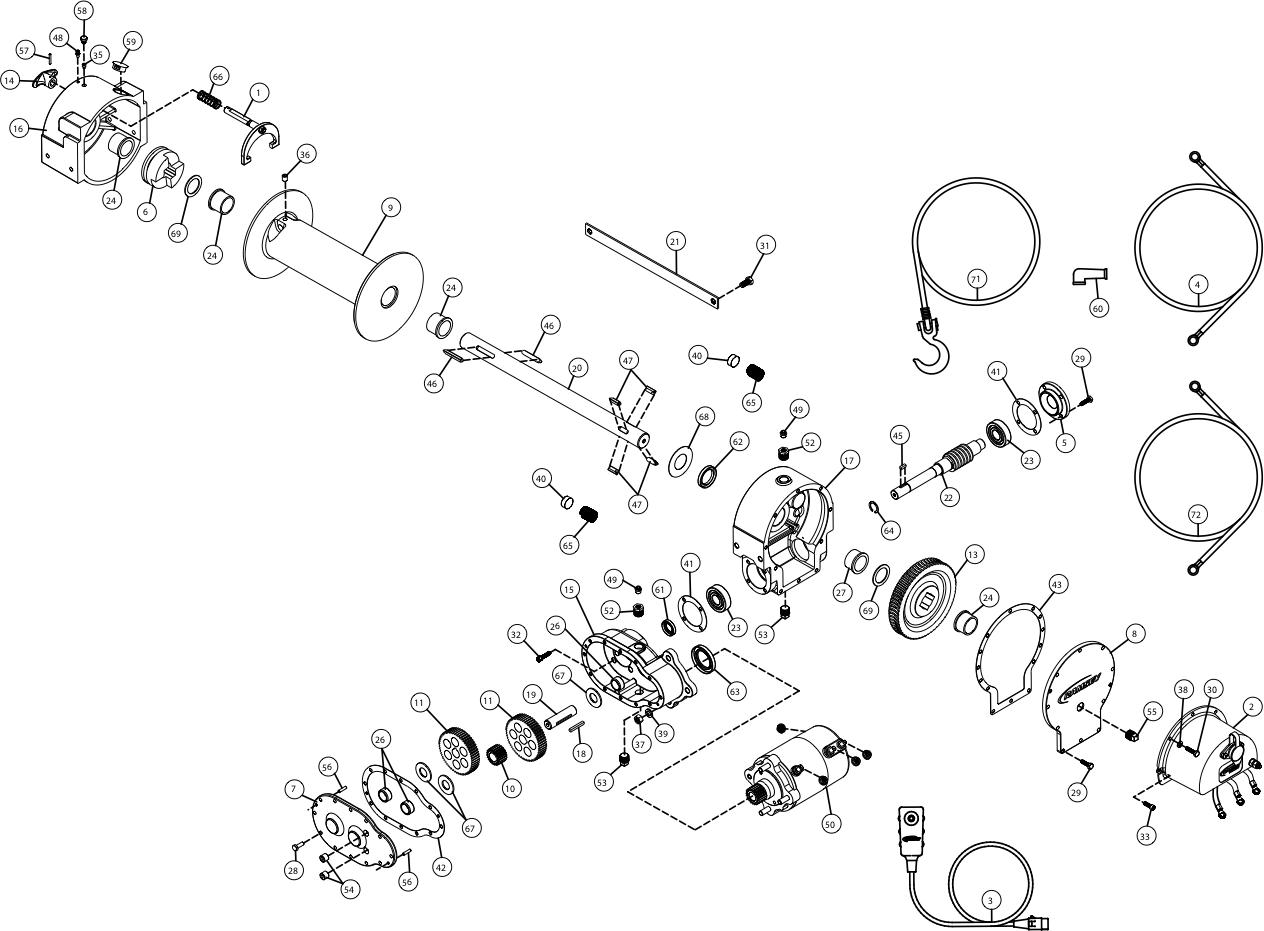 Ramsey Winch Electric RE8000 Parts Diagram