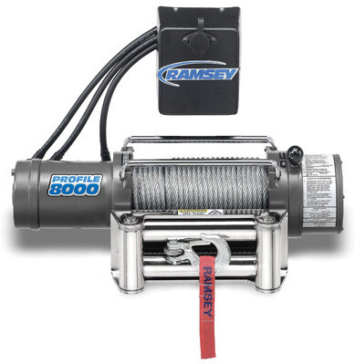 Ramsey Winch - Patriot Profile 8000 R, 12V, CE, with 12 ft. wire pendant