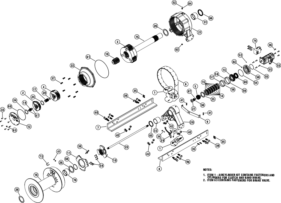 Ramsey Winch Wildcat WC 105R Parts Diagram