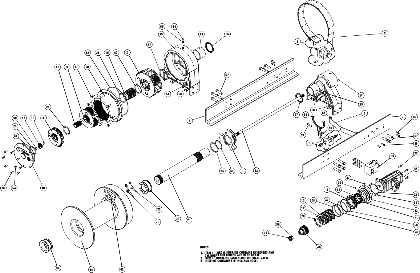 Ramsey Winch Wildcat WC 85R Parts Diagram