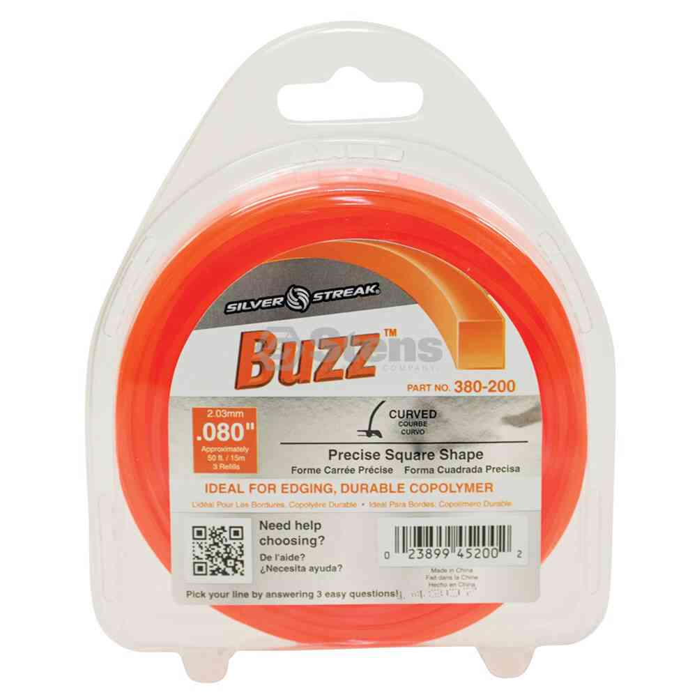 
                                        Buzz Trimmer Line .080 50' Clam Shell                  