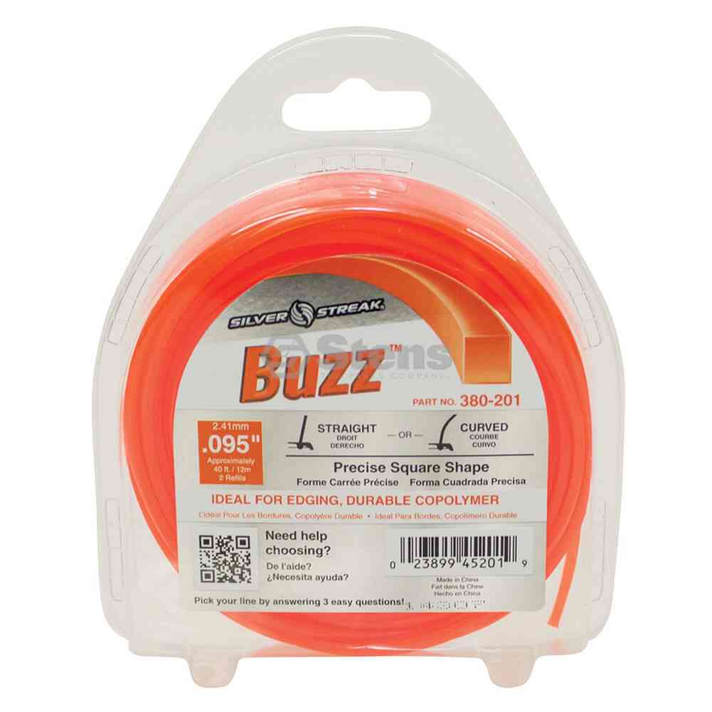 
                                                    Buzz Trimmer Line .095 40' Clam Shell                        