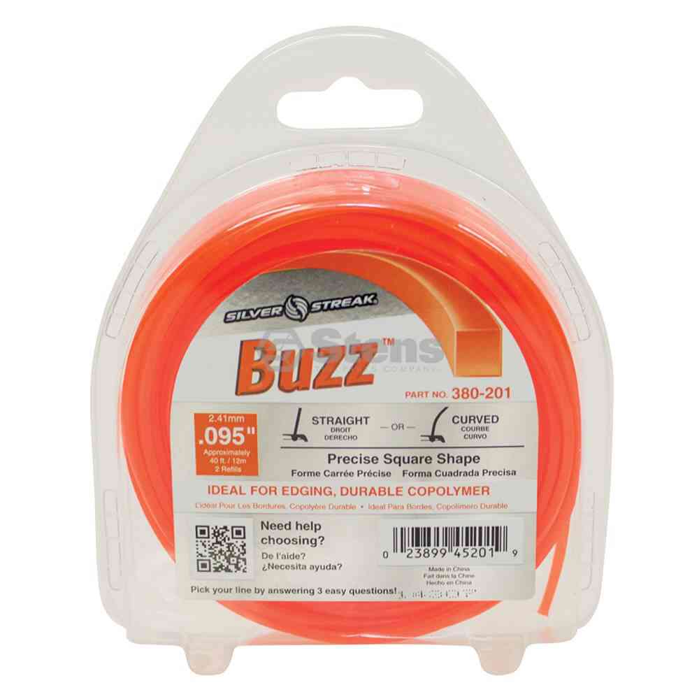 
                                        Buzz Trimmer Line .095 40' Clam Shell                  