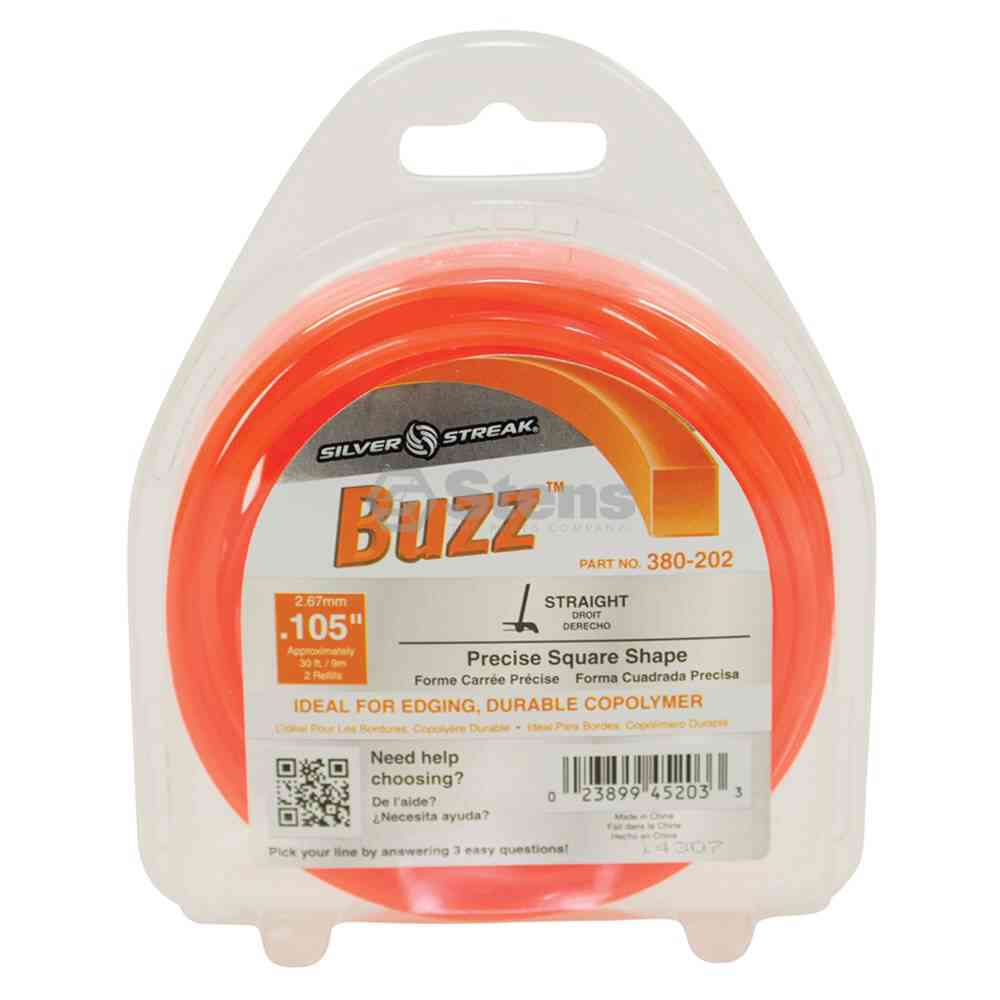 
                                                    Buzz Trimmer Line .105 30' Clam Shell                        