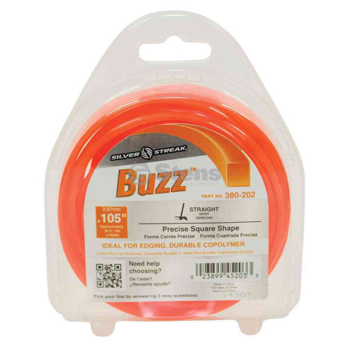 Buzz Trimmer Line .105 30' Clam Shell