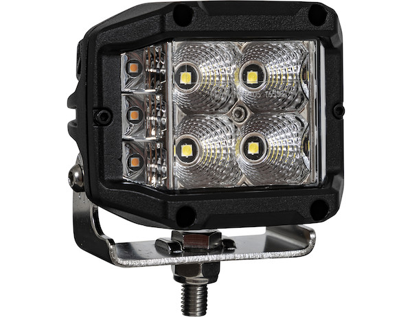 
                                                        4 Inch Wide LED Flood Light With Strobe - Square Lens                              1                          