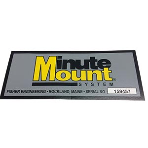 NAME PLATE DECAL - MinuteMount