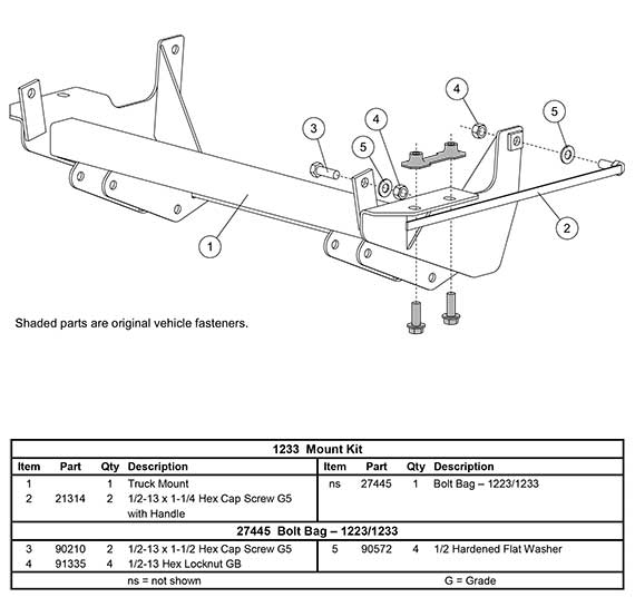 1233 mount kit