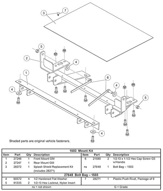 1503 mount kit