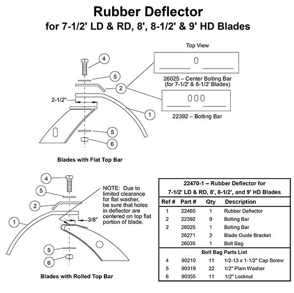 22470-1 Fisher Rubber Deflector