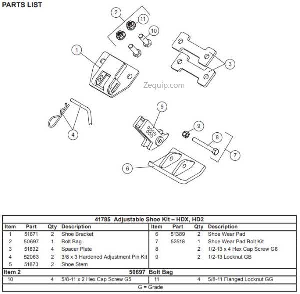 HDX Shoe Kit 41785