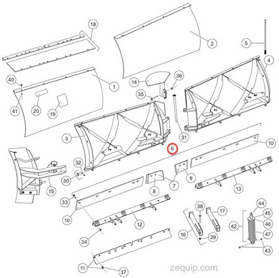 44742-1 FISHER SNOW PLOW CUTTING EDGE