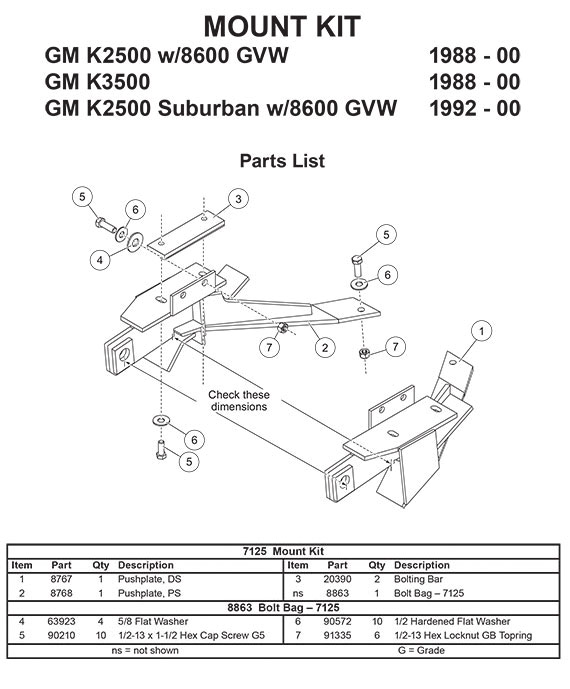 7125 mount kit