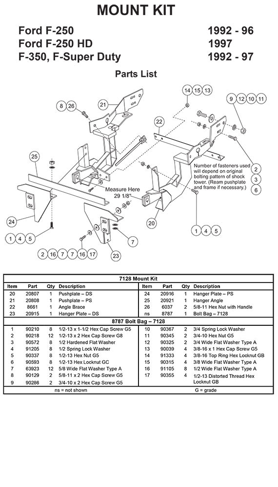 7128 mount kit