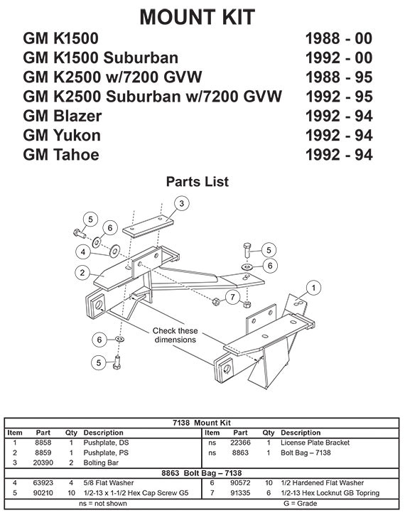 7138 mount kit