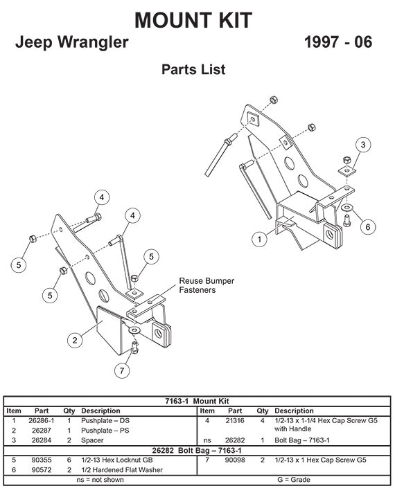 7163-1 mount kit